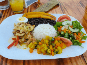 lunch included with rafting tour in la fortuna