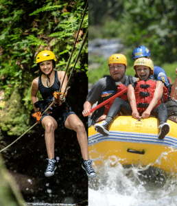 rafting and waterfall rappeling canyoning in la fortuna